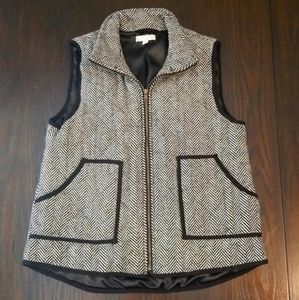 Wishlist Black & White Herringbone Vest